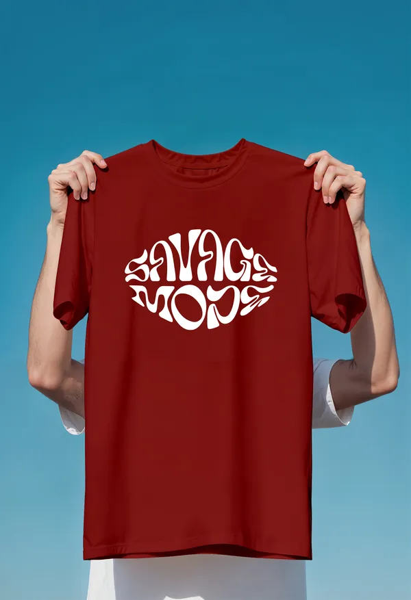 Maroon_Cotton_Regular_Fit_Round_Neck_T_Shirt_For_Unisex