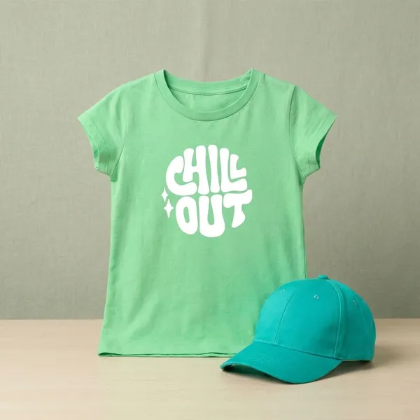 Sea_Green_Cotton_Round_Neck_T_Shirt_For_Kids_Boys_And_Girls