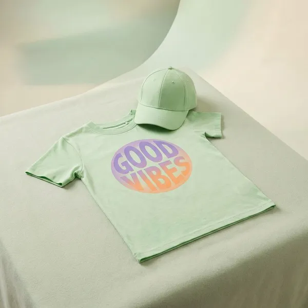 Sea_Green_Cotton_Round_Neck_T_Shirt_For_Kids_Boys_And_Girls
