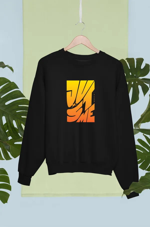 Black_Cotton_Round_Neck_Sweatshirt_For_Unisex