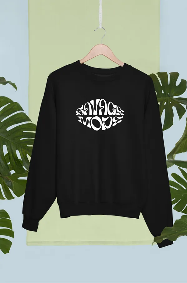Black_Cotton_Round_Neck_Sweatshirt_For_Unisex
