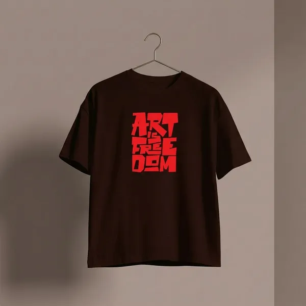 Maroon_Cotton_Round_Neck_Oversize_T_Shirt_For_Unisex