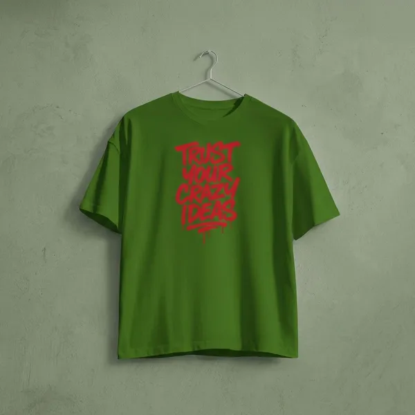 Green_Cotton_Round_Neck_Oversize_T_Shirt_For_Unisex