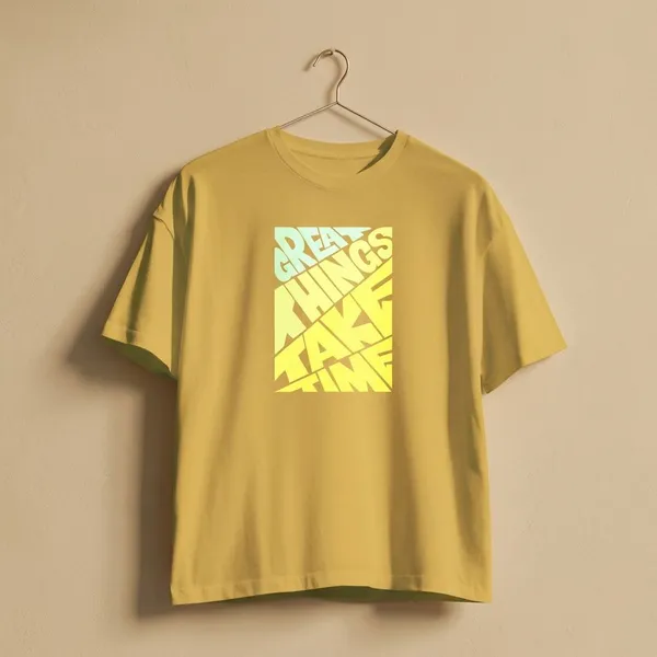 Yellow_Cotton_Round_Neck_Oversize_T_Shirt_For_Unisex