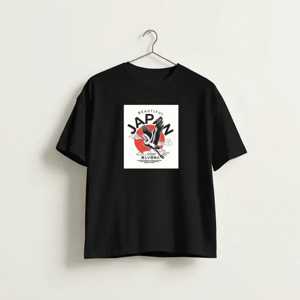 Black_Cotton_Round_Neck_Oversize_T_Shirt_For_Unisex