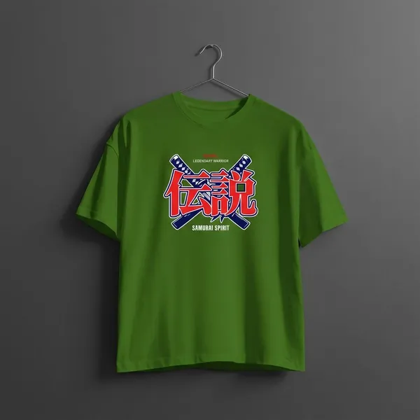 Green_Cotton_Round_Neck_Oversize_T_Shirt_For_Unisex