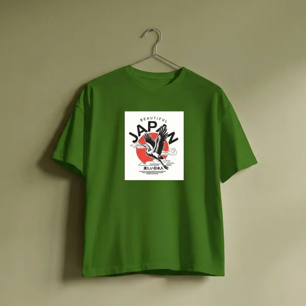 Green_Cotton_Round_Neck_Oversize_T_Shirt_For_Unisex