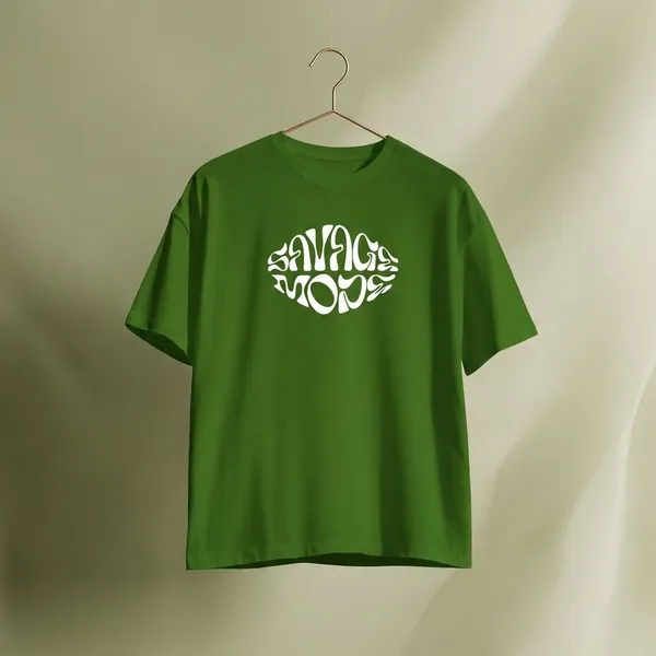 Green_Cotton_Round_Neck_Oversize_T_Shirt_For_Unisex