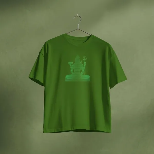 Green_Cotton_Round_Neck_Oversize_T_Shirt_For_Unisex