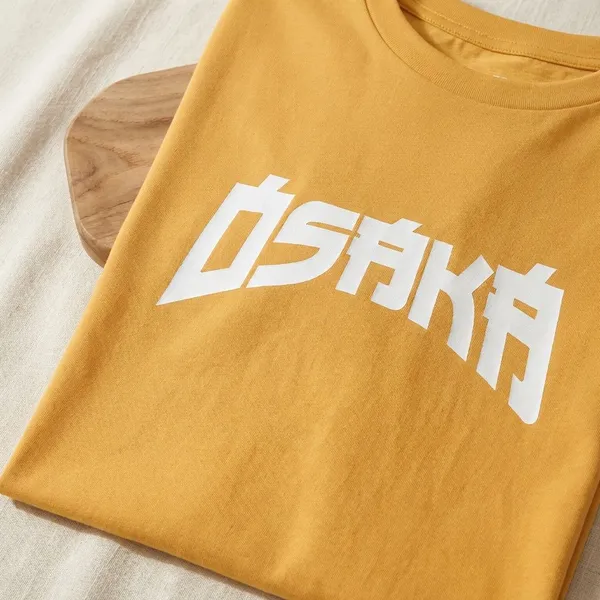 Yellow_Cotton_Round_Neck_Oversized_French_Terry_Fabric_T_Shirt_For_Unisex