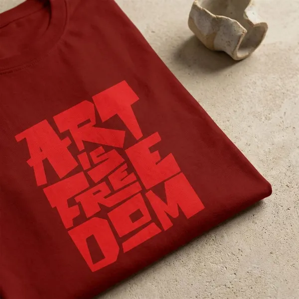 Maroon_Cotton_Regular_Fit_Round_Neck_T_Shirt_For_Unisex