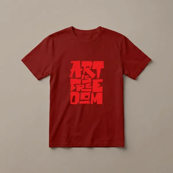Maroon_Cotton_Regular_Fit_Round_Neck_T_Shirt_For_Unisex