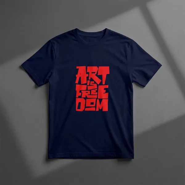 Navy_Blue_Cotton_Regular_Fit_Round_Neck_T_Shirt_For_Unisex