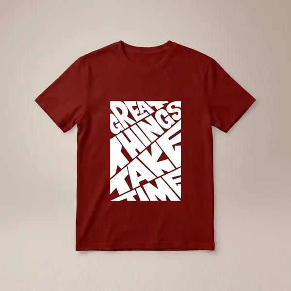 Maroon_Cotton_Regular_Fit_Round_Neck_T_Shirt_For_Unisex