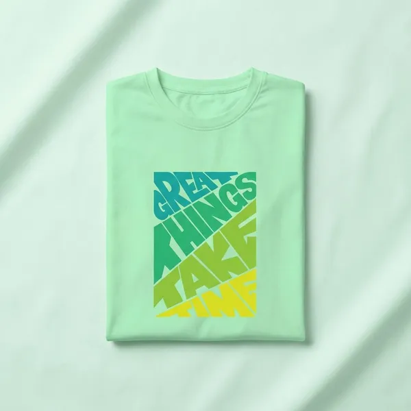 Sea_Green_Cotton_Regular_Fit_Round_Neck_T_Shirt_For_Unisex