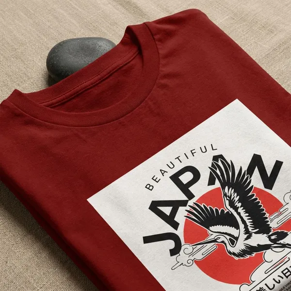 Maroon_Cotton_Regular_Fit_Round_Neck_T_Shirt_For_Unisex