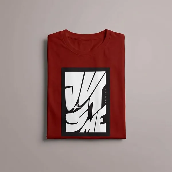 Maroon_Cotton_Regular_Fit_Round_Neck_T_Shirt_For_Unisex