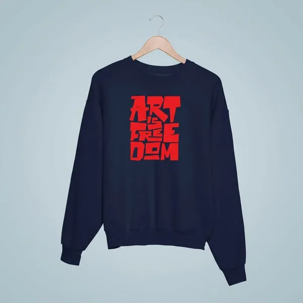 Blue_Cotton_Round_Neck_Sweatshirt_For_Unisex