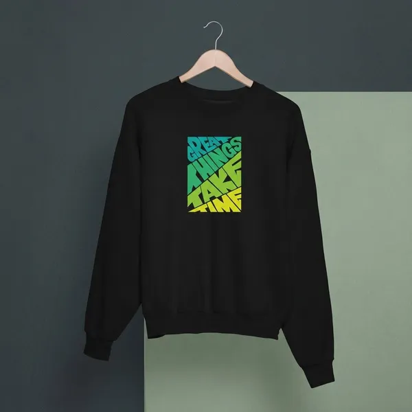 Black_Cotton_Round_Neck_Sweatshirt_For_Unisex