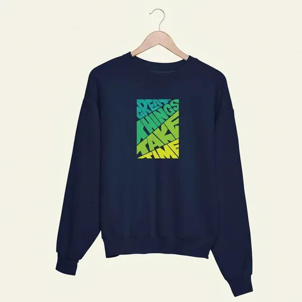 Blue_Cotton_Round_Neck_Sweatshirt_For_Unisex