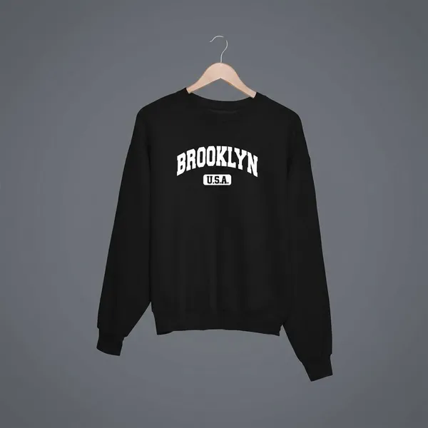 Black_Cotton_Round_Neck_Sweatshirt_For_Unisex