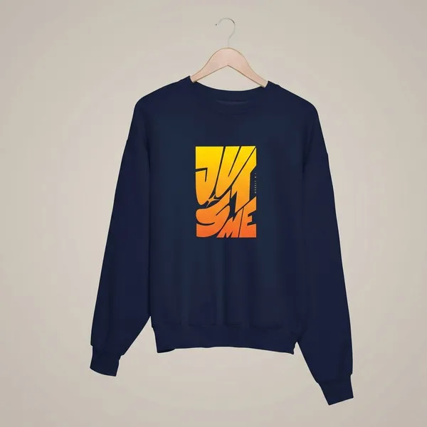Blue_Cotton_Round_Neck_Sweatshirt_For_Unisex