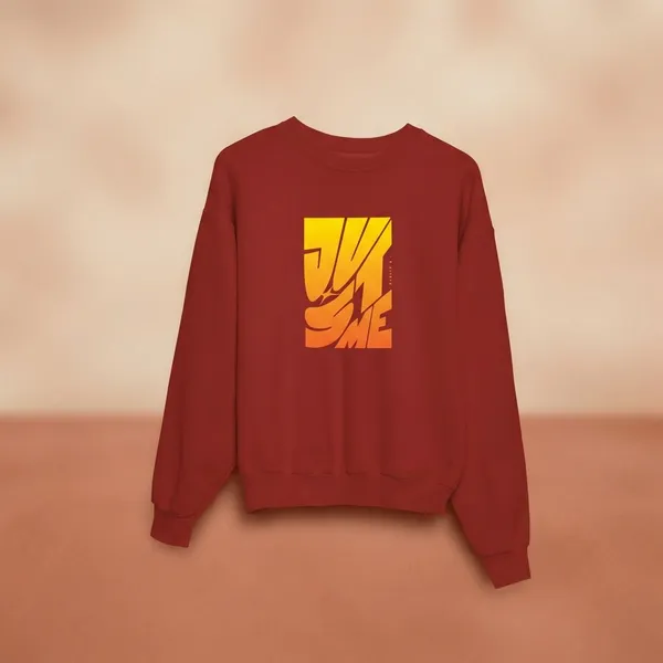 Red_Cotton_Round_Neck_Sweatshirt_For_Unisex