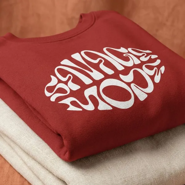 Red_Cotton_Round_Neck_Sweatshirt_For_Unisex