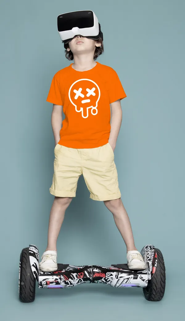 Red_Cotton_Round_Neck_T_Shirt_For_Kids_Boys_And_Girls