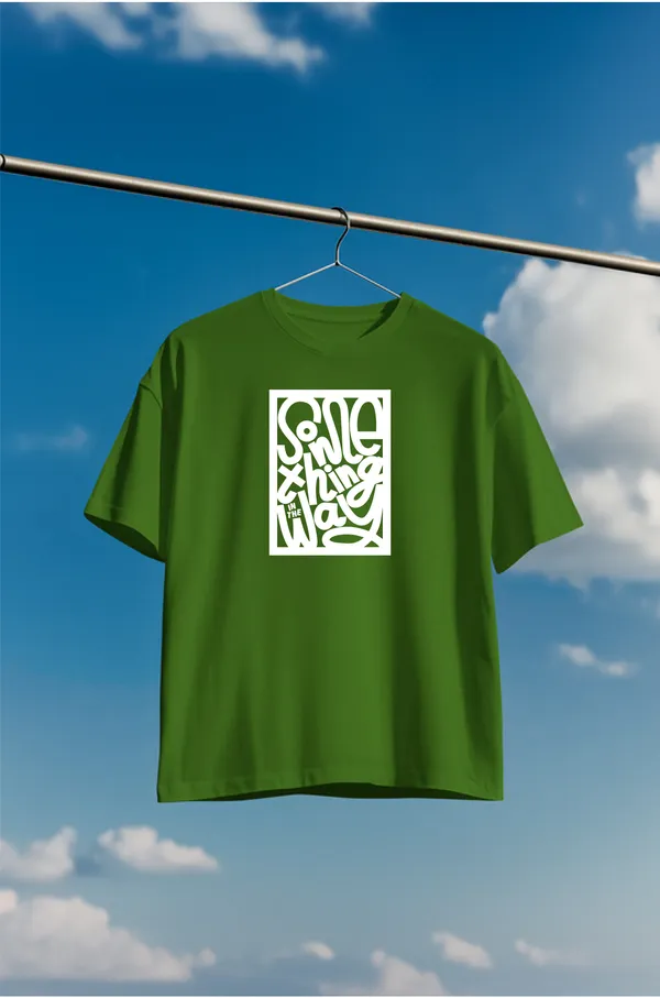 Green_Cotton_Round_Neck_Oversize_T_Shirt_For_Unisex