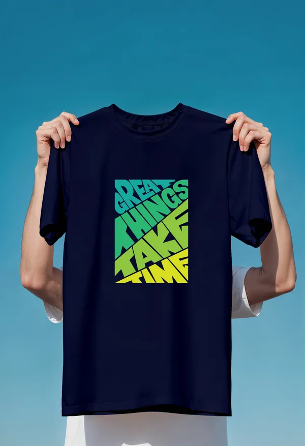 Navy_Blue_Cotton_Regular_Fit_Round_Neck_T_Shirt_For_Unisex