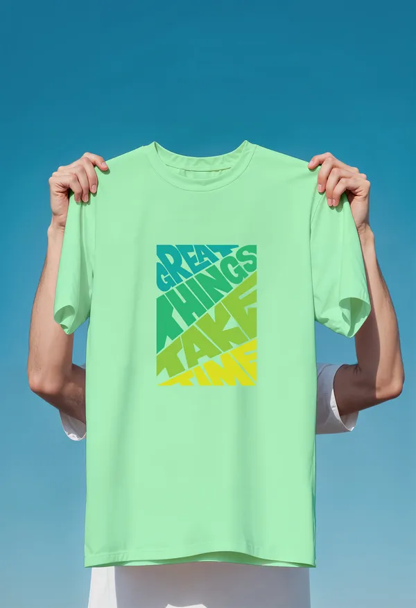 Sea_Green_Cotton_Regular_Fit_Round_Neck_T_Shirt_For_Unisex