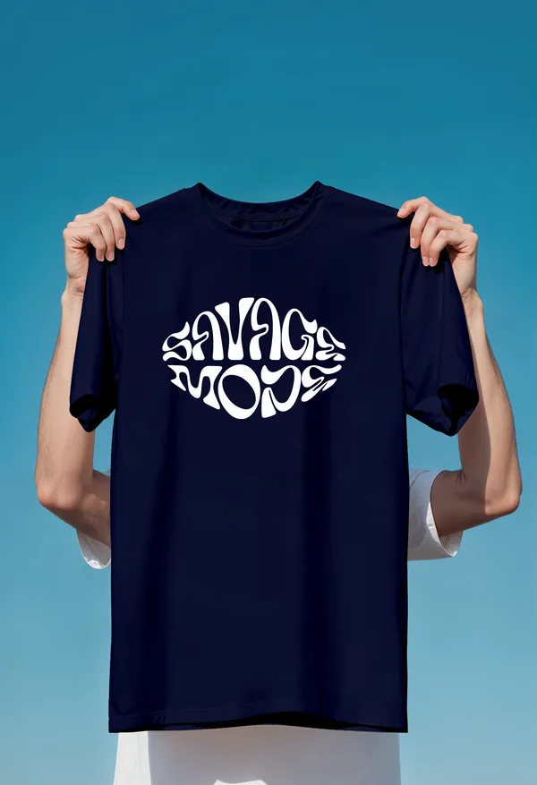Navy_Blue_Cotton_Regular_Fit_Round_Neck_T_Shirt_For_Unisex