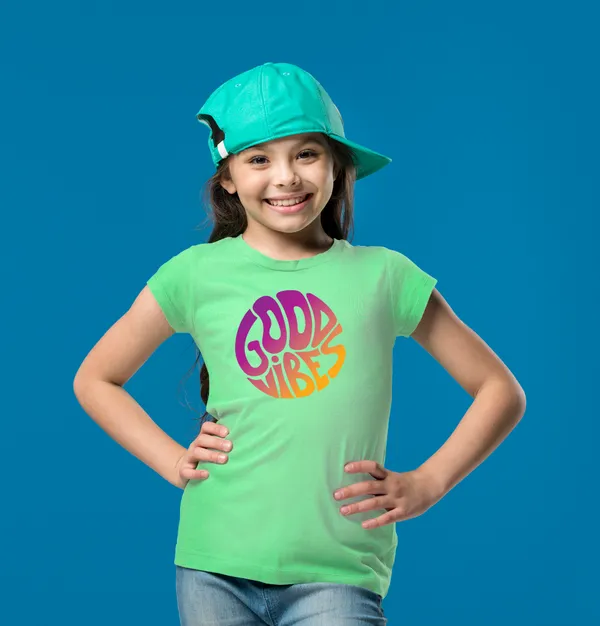 Sea_Green_Cotton_Round_Neck_T_Shirt_For_Kids_Boys_And_Girls