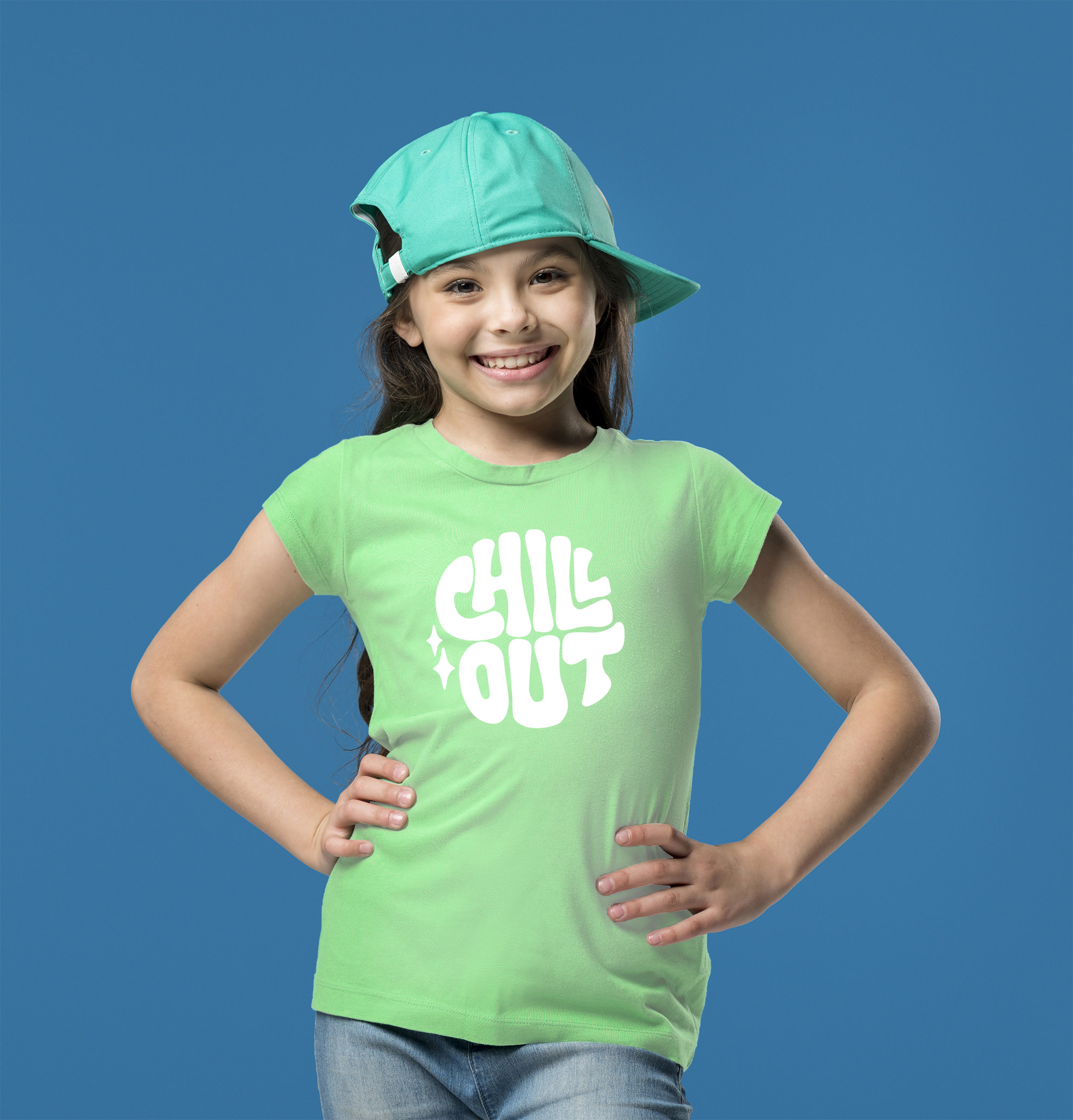 Sea_Green_Cotton_Round_Neck_T_Shirt_For_Kids_Boys_And_Girls