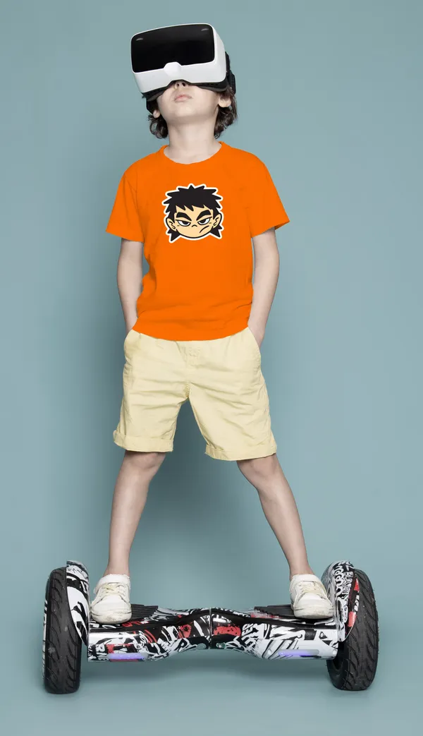 Red_Cotton_Round_Neck_T_Shirt_For_Kids_Boys_And_Girls
