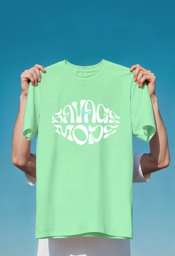 Sea_Green_Cotton_Regular_Fit_Round_Neck_T_Shirt_For_Unisex