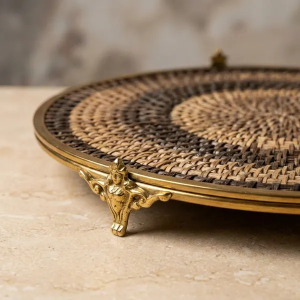 Brass_Rattan_Cake_Stand