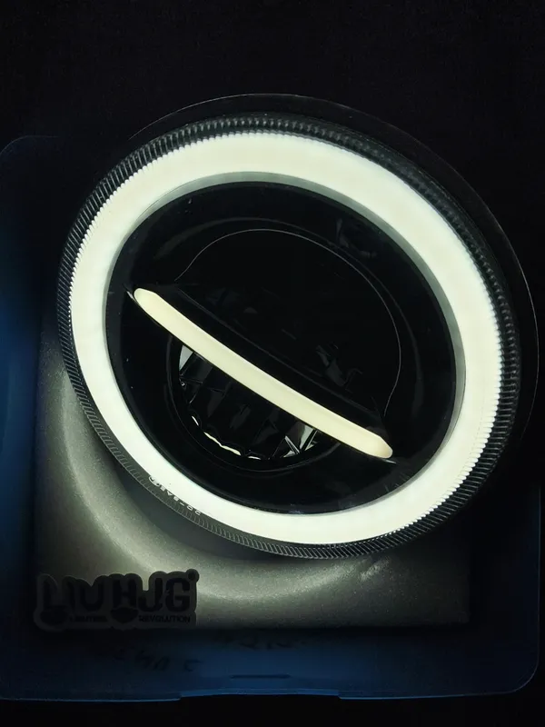 White_Liu_Hjg_Led_Head_Light_For_Bullet_Thar_Etc_7_Inch_Size_Pack_Of_1