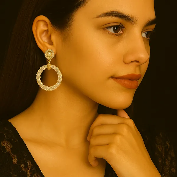 Off_White_&__&_Golden_Alloy_Trending_Earring_For_Women
