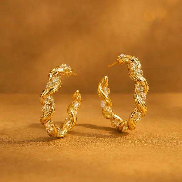 Golden_&_White_Alloy_Trending_Earring_For_Women
