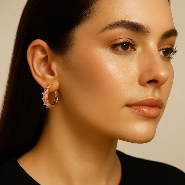 Golden_&_Pink_Alloy_Trending_Earring_For_Women