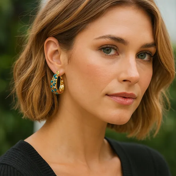 Golden_&_Blue_Alloy_Trending_Earring_For_Women