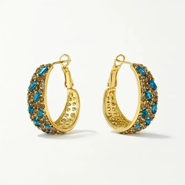 Golden_&_Blue_Alloy_Trending_Earring_For_Women