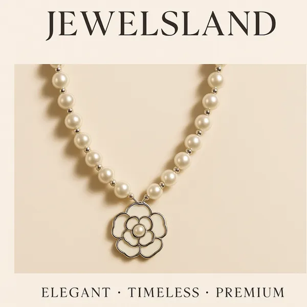 White_Alloy_Trending_Necklace_Set_For_Women