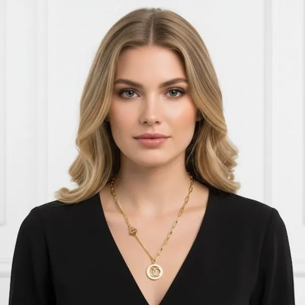 White_And_Silver_Alloy_Trending_Necklace_Set_For_Women