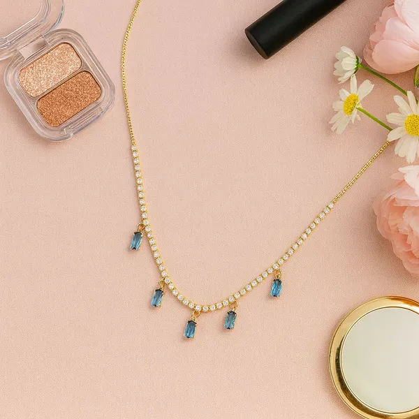 Golden_&__Blue_Alloy_Trending_Necklace_Set_For_Women