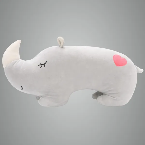 Grey_Cuddle_Rhino_Super_Soft_Spandex_Plush_Toy_For_Kids_And_Home_Decor