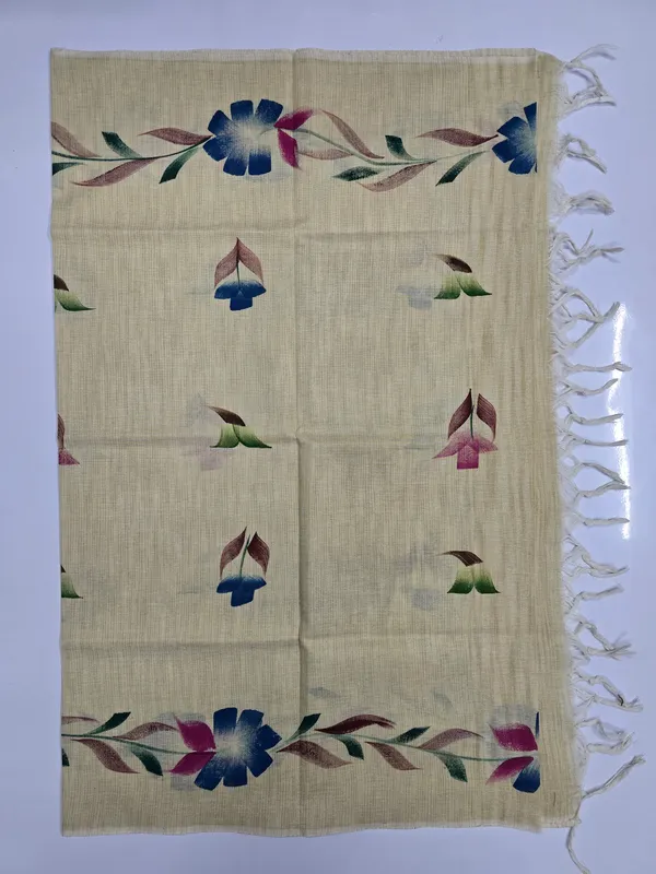 Beige_Cotton_Khadi_Dupatta_For_Women