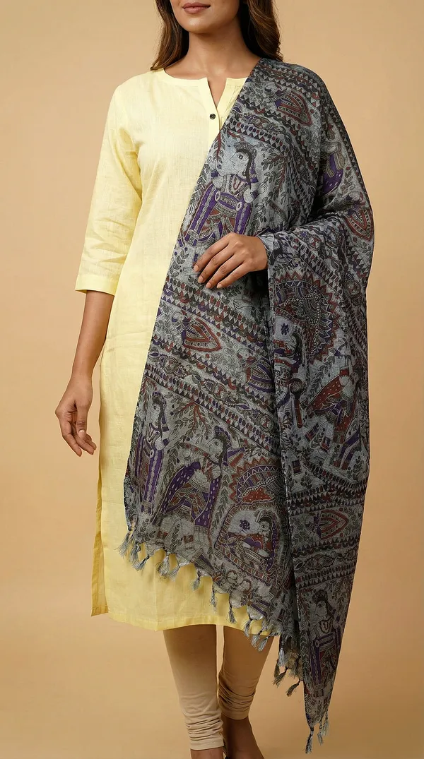 Gray_Cotton_Dupatta_For_Women